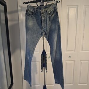 Abercrombie Flare Jeans Mens 34x32 Half Time Vintage